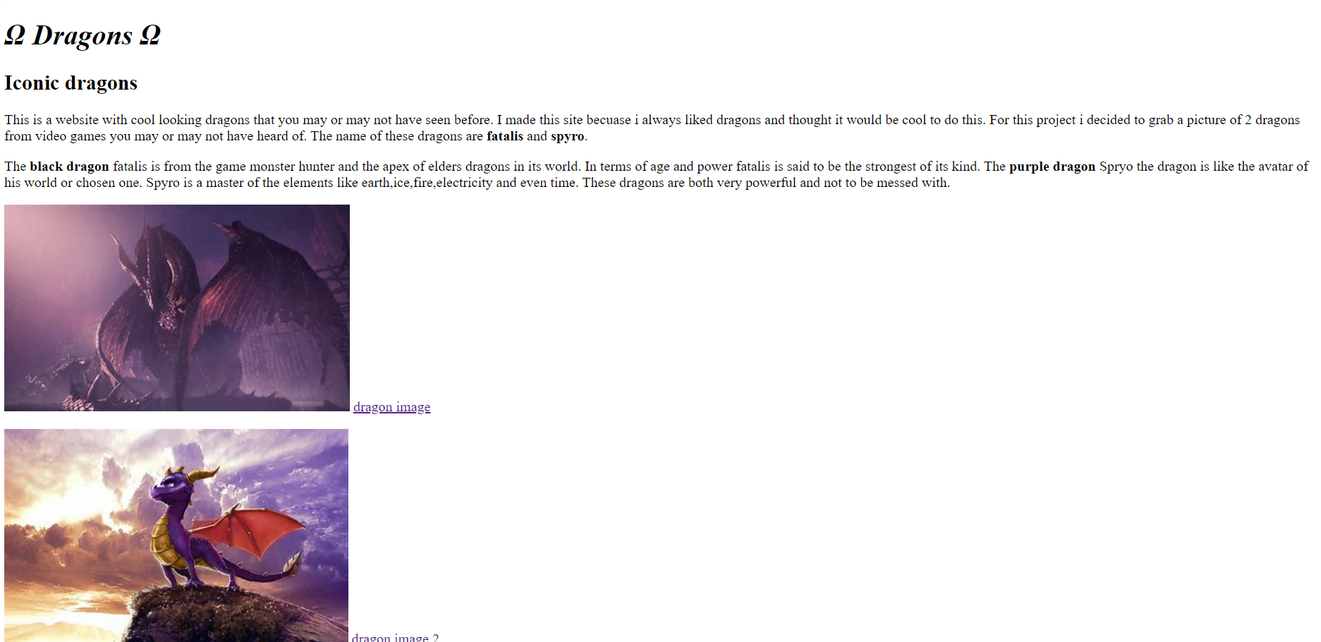 Assignment 01 Basic HTML